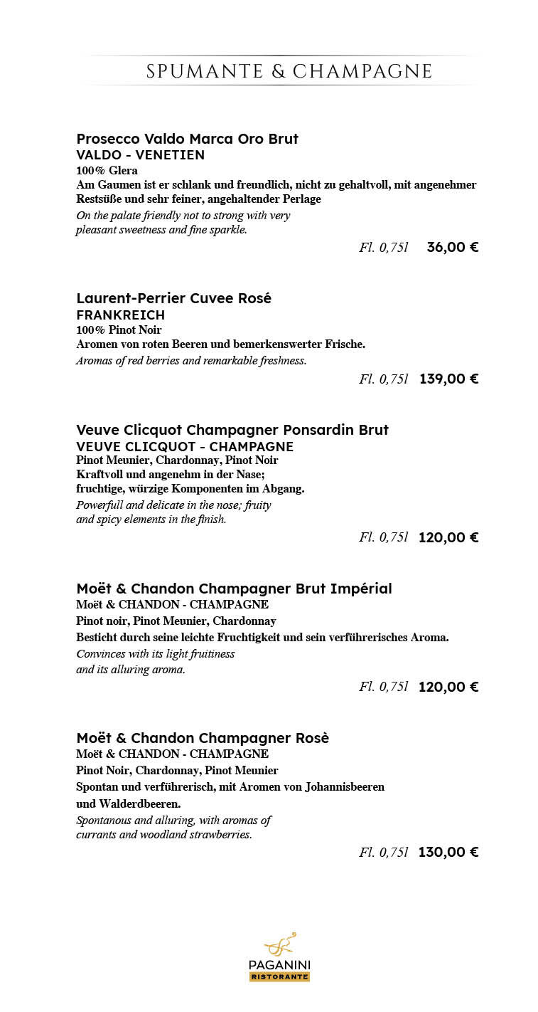 Restaurant Paganini Dallgow-Döberitz Speisekarte 11